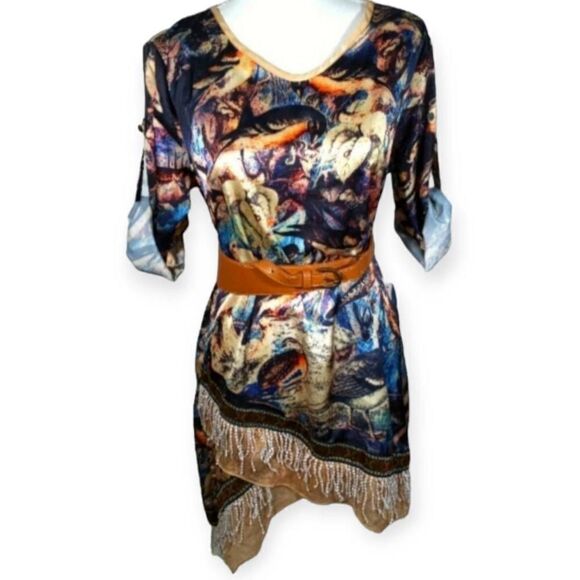 KIMONO STYLE DRESS SZ.M EUC - Picture 4 of 7